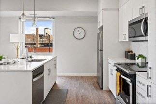 Quartz Kitchen Countertops  at 23rd Place Apartments, Illinois